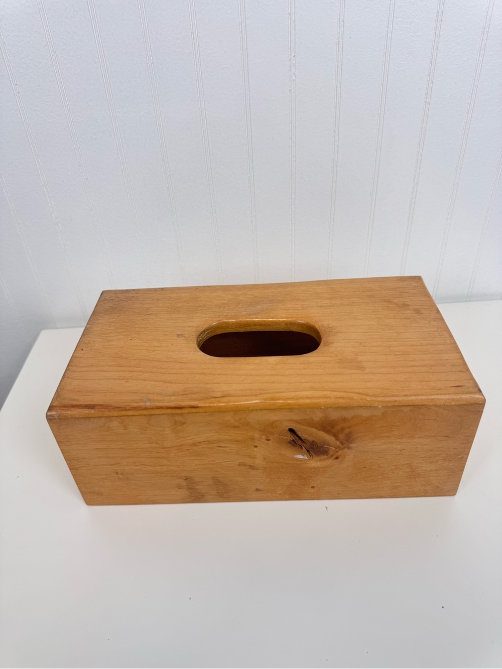 Vintage Wood Tissue Box